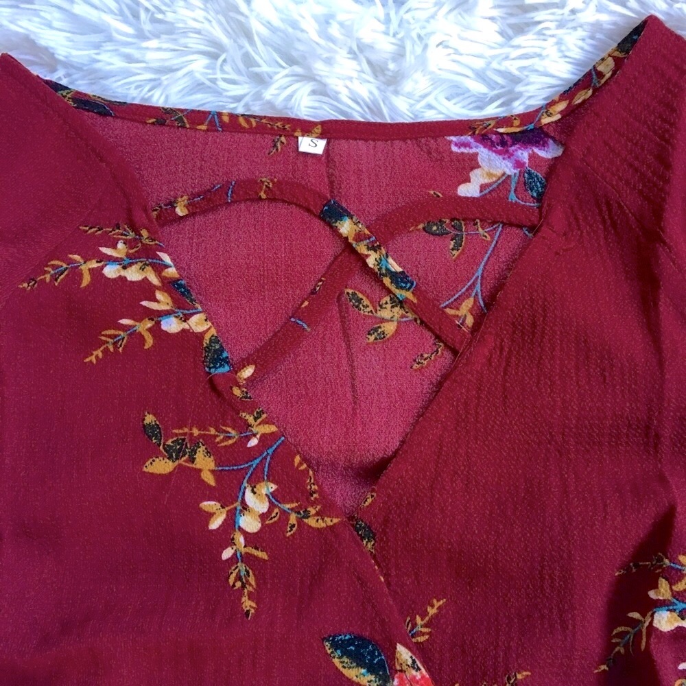 LAST ONE! Floral blouse - Picture 6 of 6